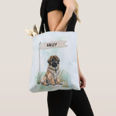 Leonberger Watercolor Personalized Dog Tasche (Von Nahem)