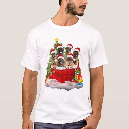 Leonberger Weihnachtsmann T-Shirt (Vorderseite)