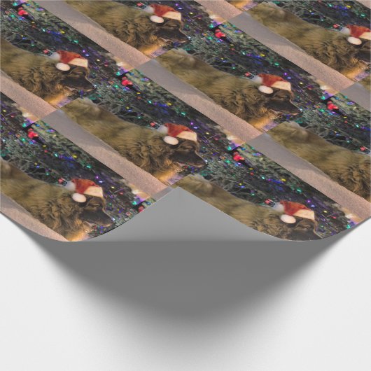 Leonberger WeihnachtsPackpapier Geschenkpapier (Ecke)