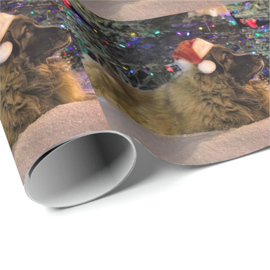 Leonberger WeihnachtsPackpapier Geschenkpapier (Rolleneckpunkt)