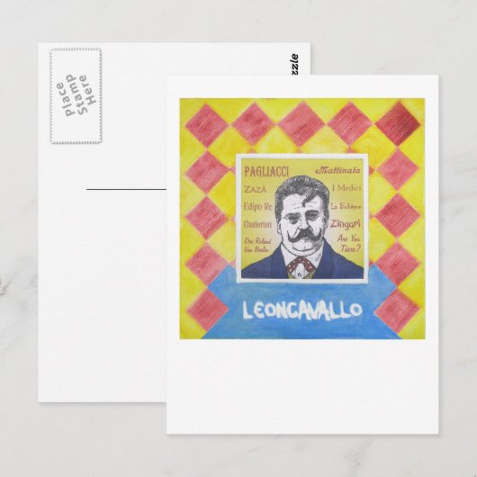 Leoncavallo Postkarte (Vorne/Hinten)