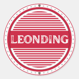 Leonding Stadt Stolz Emblem – Österreichische Iden Runder Aufkleber