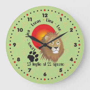 Leone 23 luglio al 22 agosto Orologio Große Wanduhr
