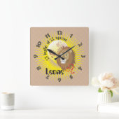 Leone 23 luglio al 22 agosto Orologio Quadratische Wanduhr (Zuhause)