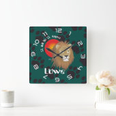 Leone 23 luglio al 22 agosto Orologio Quadratische Wanduhr (Zuhause)