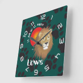 Leone 23 luglio al 22 agosto Orologio Quadratische Wanduhr (Winkel)