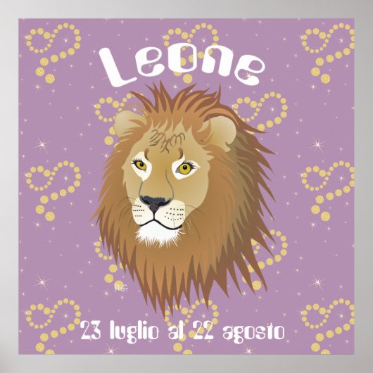 Leone 23 luglio al 22 agosto Poster (Vorne)