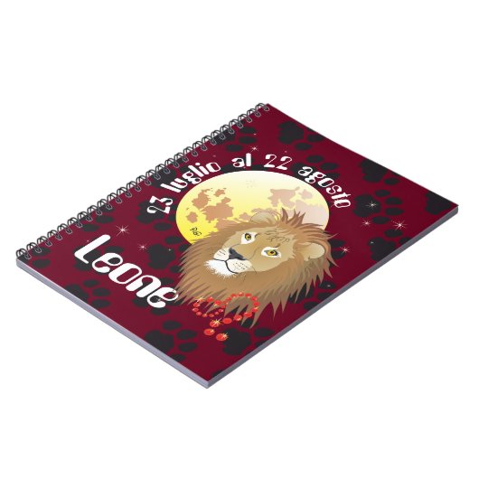 Leone 23 luglio al 22 agosto Taccuino Notizblock (Linke Seite)