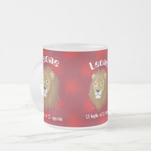 Leone 23 luglio al 22 agosto Tazze Mattglastasse (Vorderseite Links)