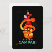 Leonetto Cappiello Bitter Orange Likörposter Einladung (Vorne/Hinten)