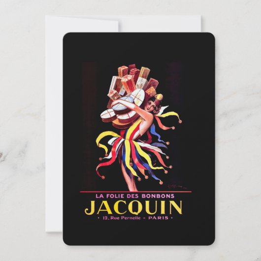 Leonetto Cappiello Jacquin Bonbon Werbung Einladung (Vorderseite)