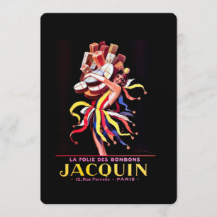 Leonetto Cappiello Jacquin Bonbon Werbung Einladung