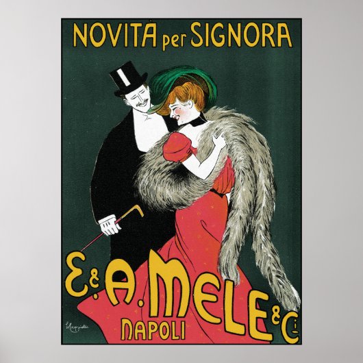 Leonetto Cappiello Novita Per Signora Poster (Vorne)