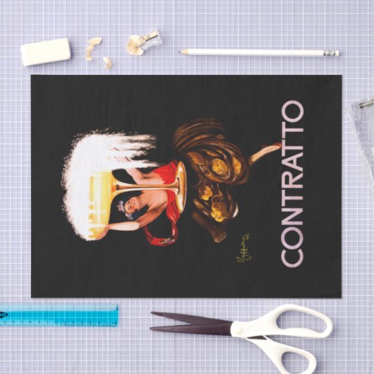 Leonetto Cappiello Werbung Plakat Contrato Win Seidenpapier (Handwerk)