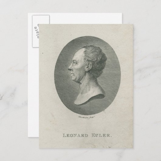 Leonhard Euler Postkarte (Vorne/Hinten)