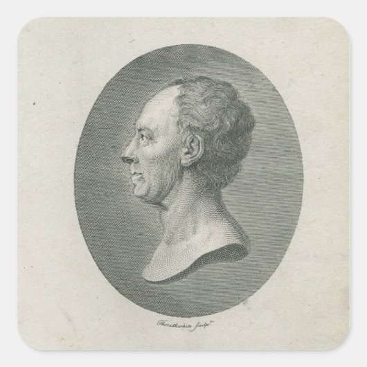 Leonhard Euler Quadratischer Aufkleber (Vorderseite)