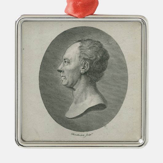 Leonhard Euler Silbernes Ornament (Vorne)