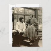 Leonid Andreyev mit seiner Ehefrau Postkarte (Vorne/Hinten)