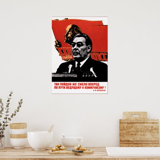 Leonid Ilyich Breschnew - Generalsekretär der UdSS Poster (Küche)
