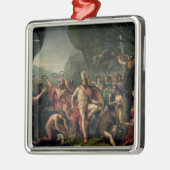 Leonidas bei Thermopylae, 480 BC, 1814 Ornament Aus Metall (Links)