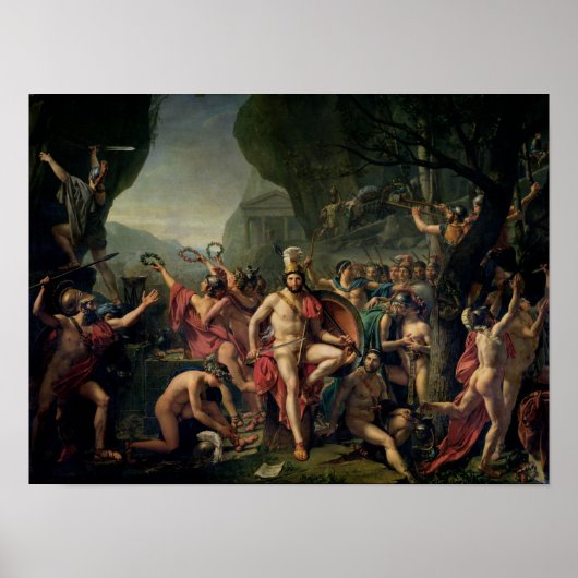 Leonidas bei Thermopylae, 480 v. Chr., 1814 Poster (Vorne)