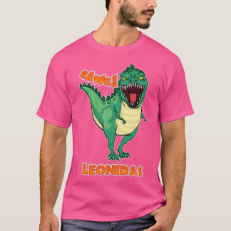 Leonidas Name Personalisiert Custom Dinosaur Rawr  T-Shirt