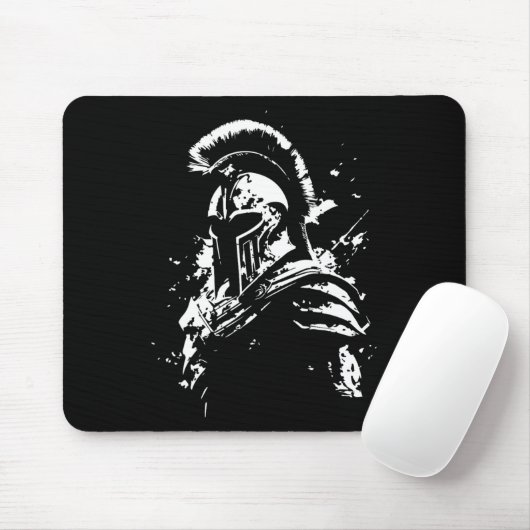 Leonidas Spartan Helmet Gym Sparta Workout Griechi Mousepad (Mit Mouse)