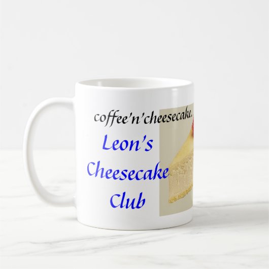 Leons Käsekuchenverein Kaffeetasse (Links)
