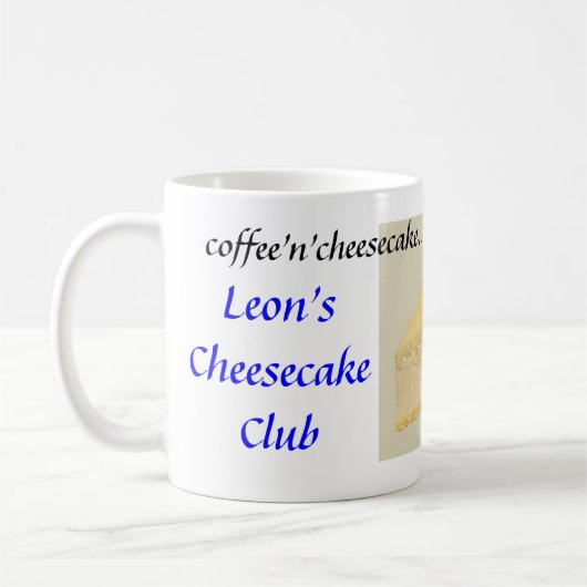Leons Käsekuchenverein Kaffeetasse (Links)