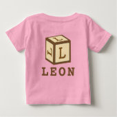 Leons Name auf amerikanischem Apparel Baby T-shirt (Rückseite)