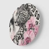 LeoOrchid Love Große Wanduhr (Winkel)