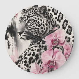 LeoOrchid Love Große Wanduhr