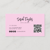 Leopad Print Script Beauty Brows Lash Artist Visitenkarte (Rückseite)