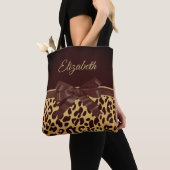 Leopar Print Black Bow Tasche (Von Nahem)
