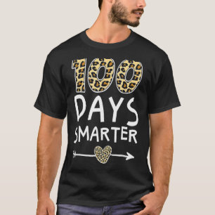 Leopard 100 Days Smarter Teacher Student 100. Tag T-Shirt
