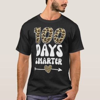Leopard 100 Days Smarter Teacher Student 100. Tag T-Shirt