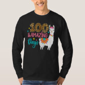 Leopard 100 Llamazing Days Llama Teacher 100th Day T-Shirt (Vorderseite)