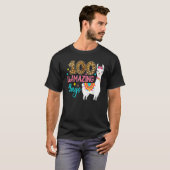 Leopard 100 Llamazing Days Llama Teacher 100th Day T-Shirt (Vorne ganz)