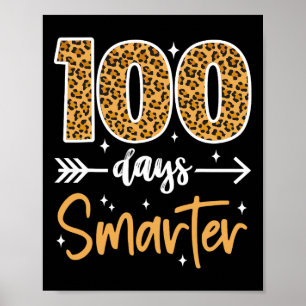 Leopard 100. Schullehrer Kinder 100 Tage Poster