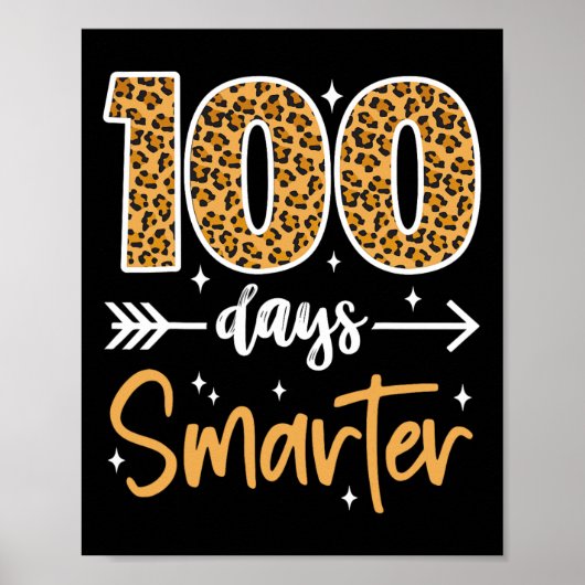 Leopard 100. Schullehrer Kinder 100 Tage Poster (Vorne)
