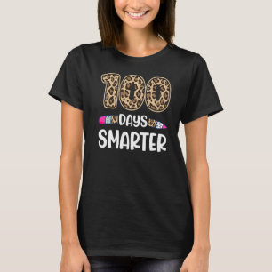 Leopard 100 Tage Smarterer 100. Schultag T-Shirt