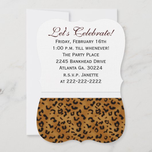 Leopard 10. Geburtstag: Bild:Party Einladung (Rückseite)