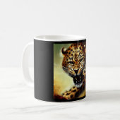 Leopard (10) Wildkatze Kaffeetasse (Vorderseite Links)