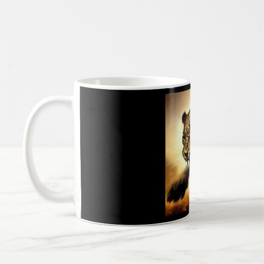 Leopard (11) Wildkatze Kaffeetasse (Links)