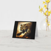 Leopard (11) Wildkatze Karte (Gelbe Blume)