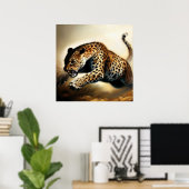 Leopard (12) Wildkatze Poster (Heimbüro)