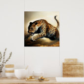 Leopard (12) Wildkatze Poster (Küche)