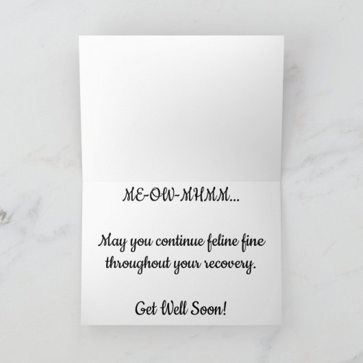 "Leopard #1" Get Well Card Karte (Innenseite)