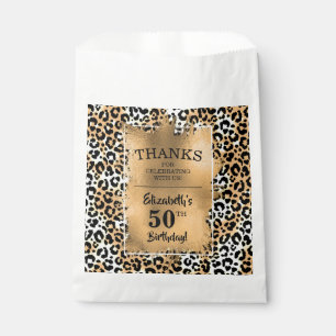 Leopard 50. Geburtstagsparty Geschenktütchen