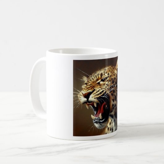 Leopard (5) Wildkatze Kaffeetasse (Vorderseite Links)